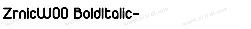 ZrnicW00 BoldItalic字体转换